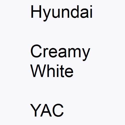 Hyundai, Creamy White, YAC.